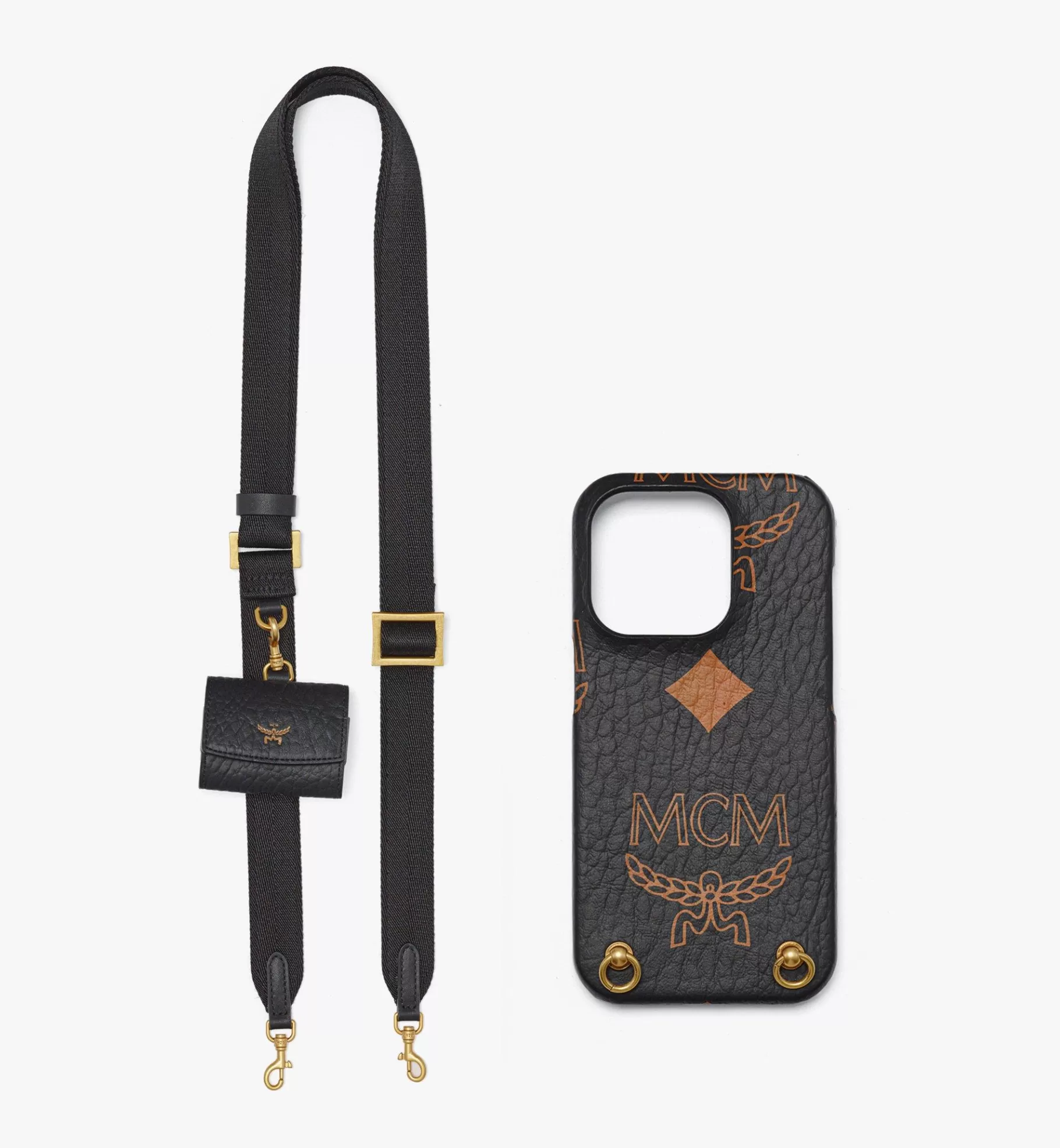 Best Sale IPhone 15 Pro Case W/ AirPods Pro Charm In Maxi Visetos Women Tech Accessories | Tech Accessories