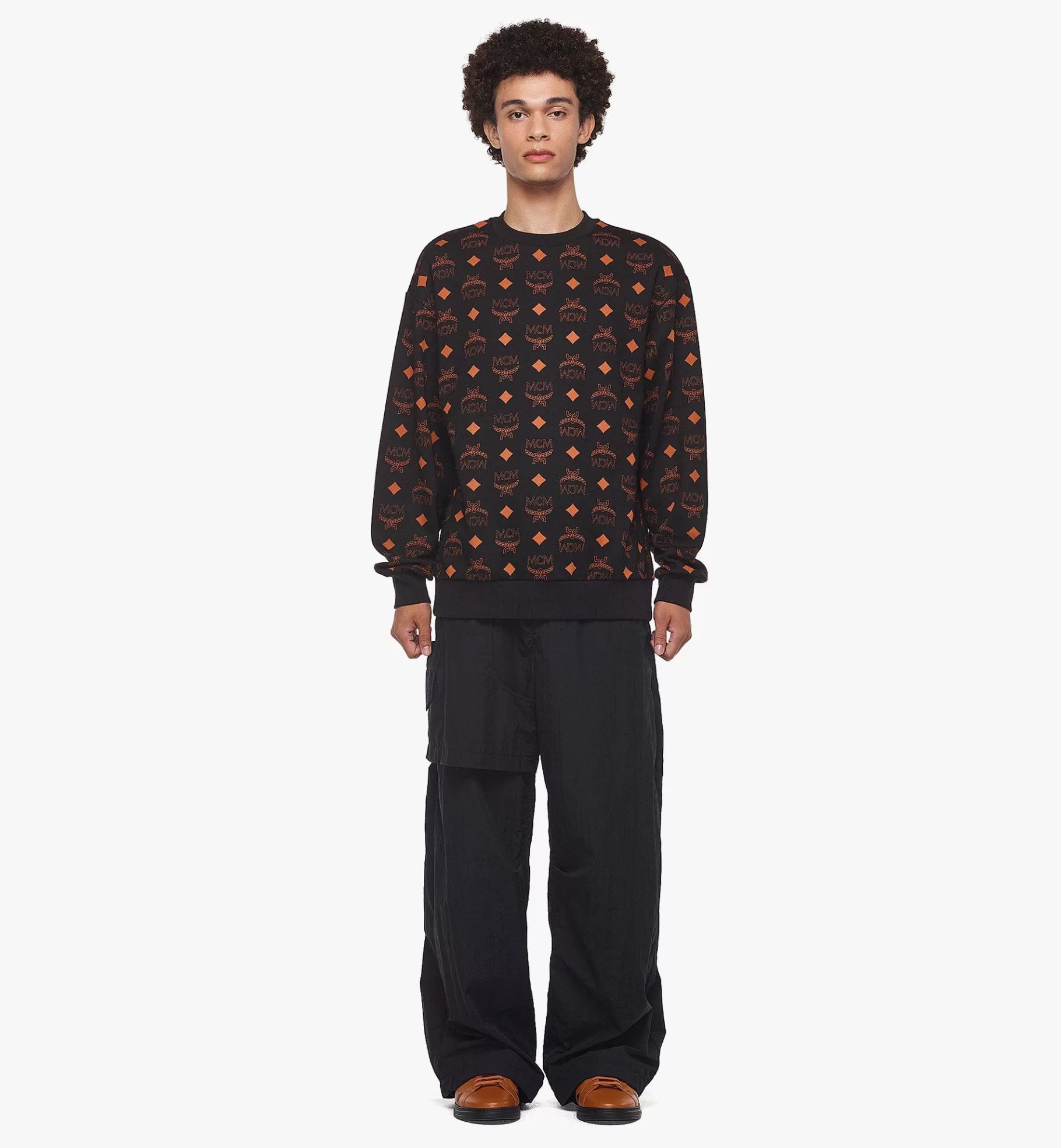 Store Maxi Monogram Print Sweatshirt In Organic Cotton Knitwear & Hoodies