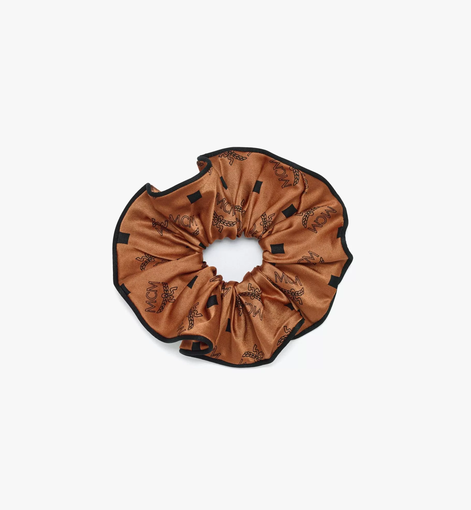 Hot Monogram Print Silk Scrunchie Women Hats And Hair Accessories