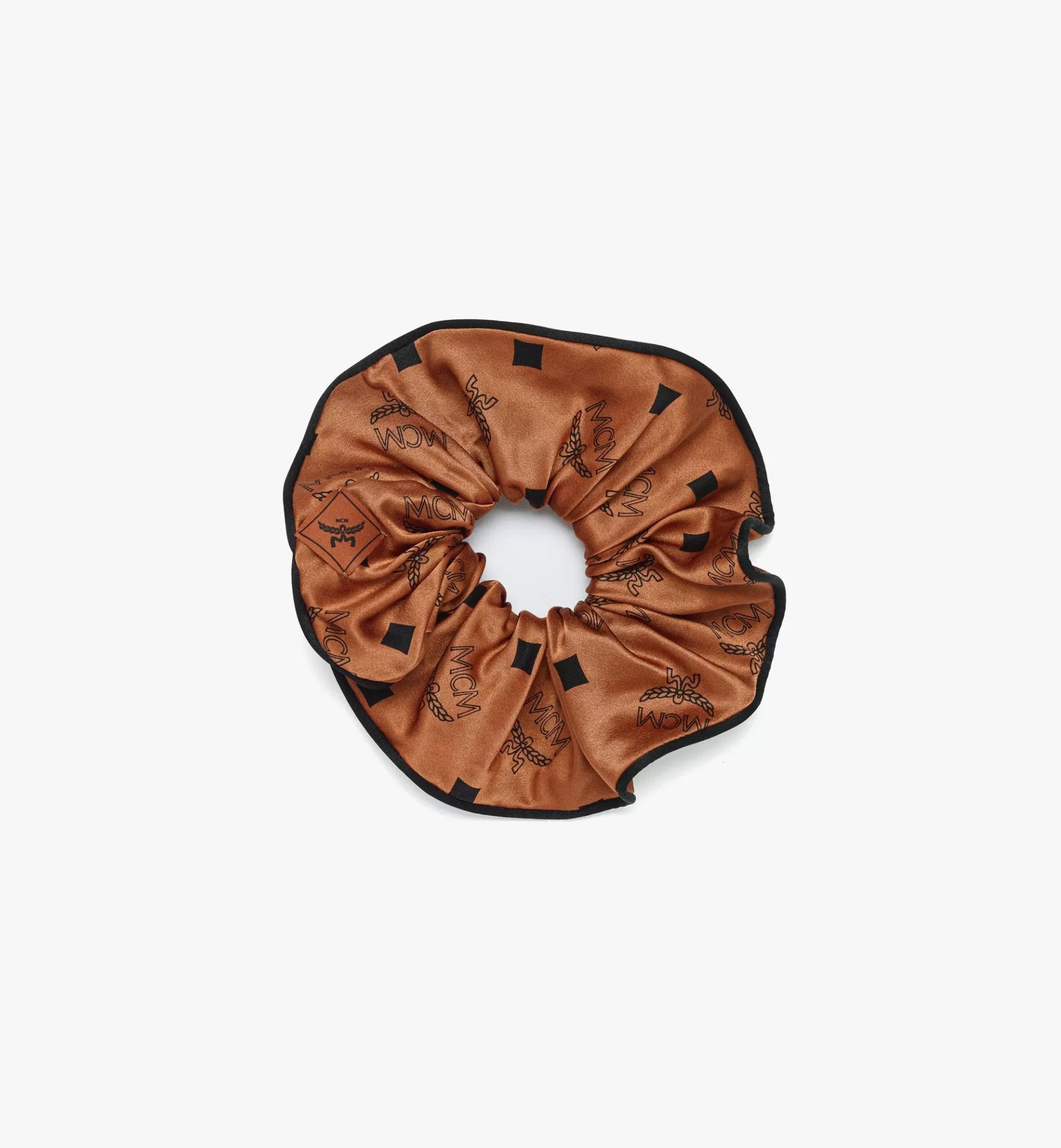 Hot Monogram Print Silk Scrunchie Women Hats And Hair Accessories