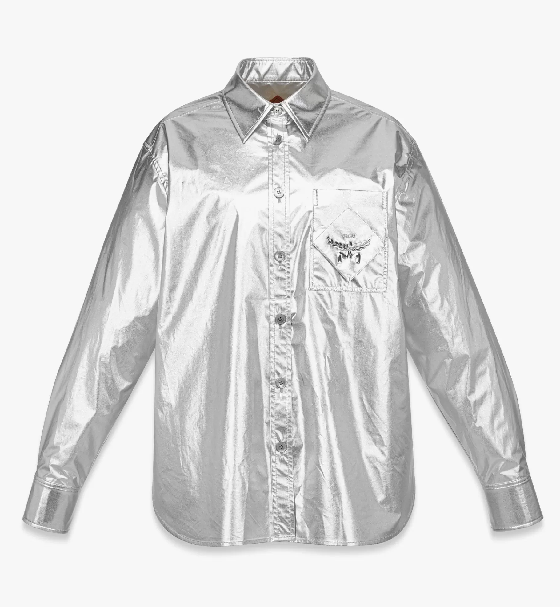 Flash Sale Oversized Shirt In Metallic Polyester Women Tops & T-Shirts